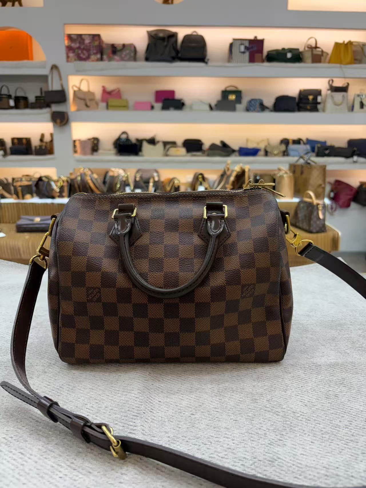 95新 LouisVuitton/路易威登 98新speedy 25棋盘格