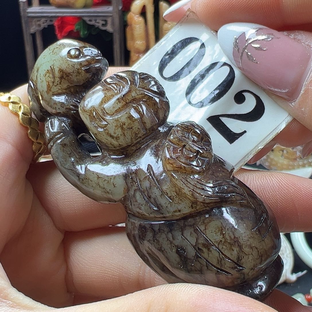 和田玉未镶嵌挂件