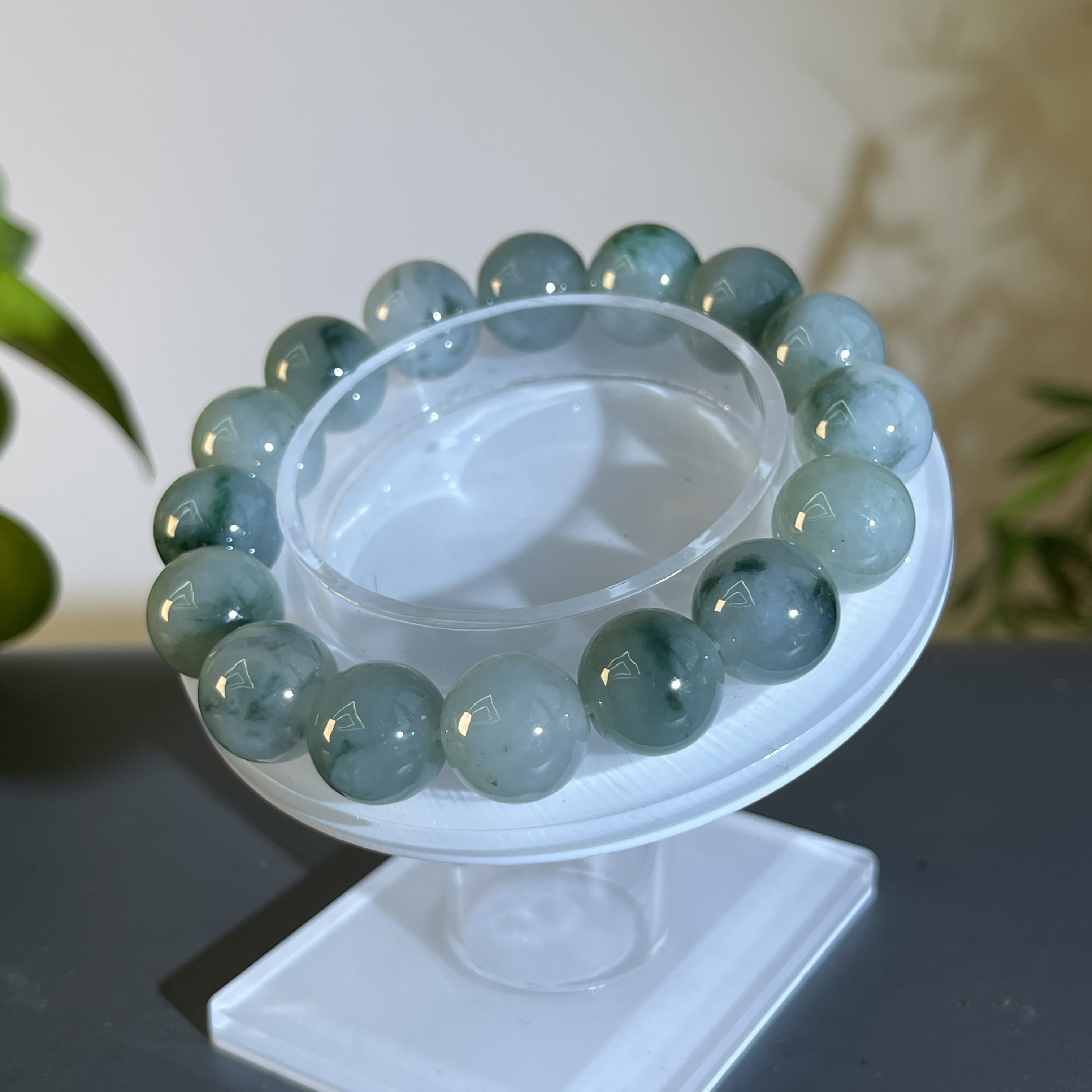 JTB22-68 天然缅甸翡翠A货 翡翠手串