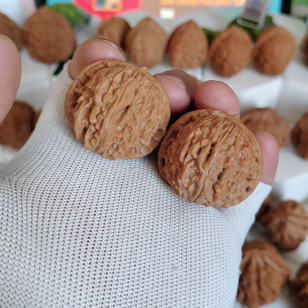 文玩核桃把件5号丨全品黄杆35尺