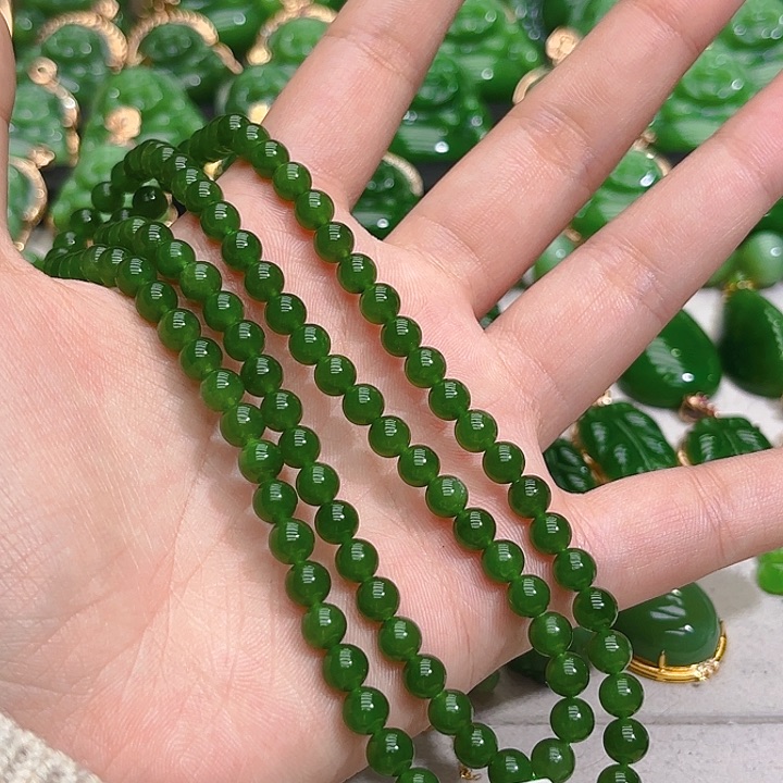 和田玉（碧玉）项链未镶嵌