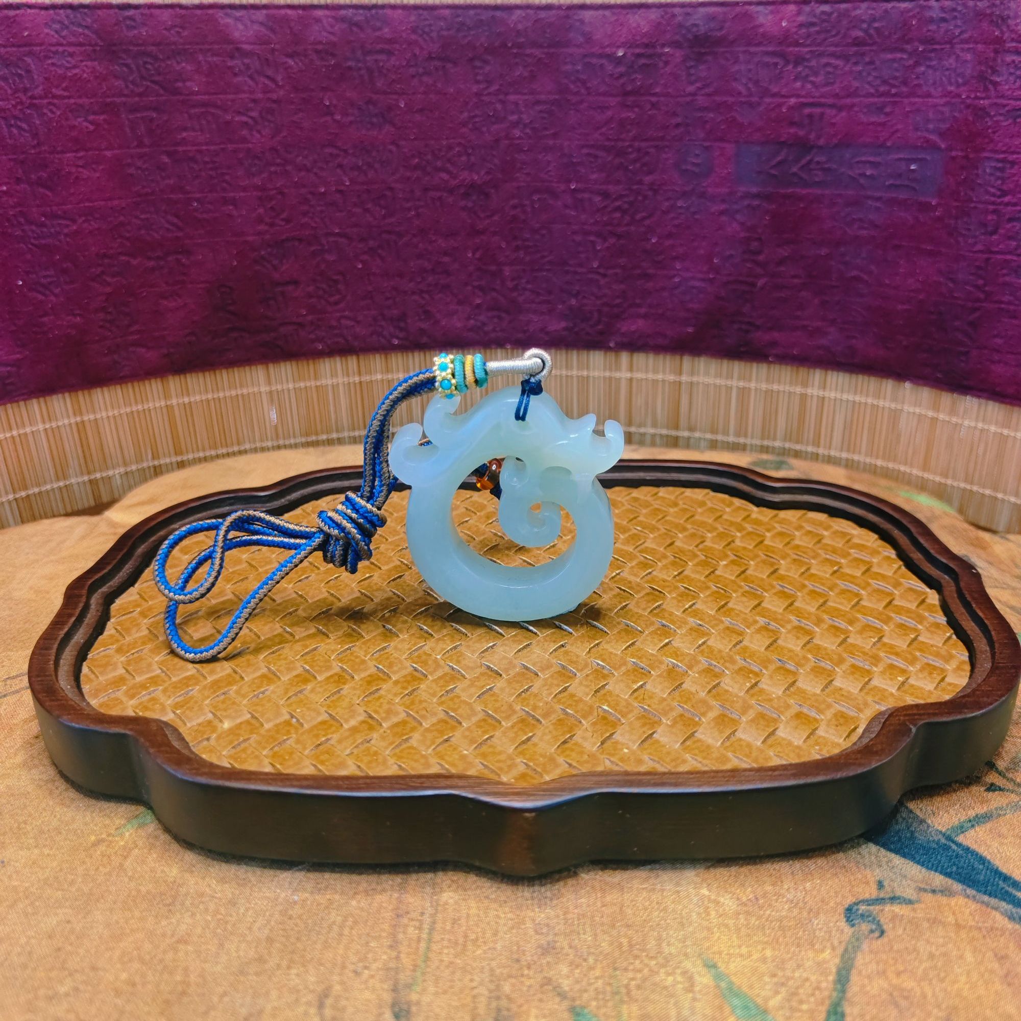 U和田玉仿古龙吊坠0419