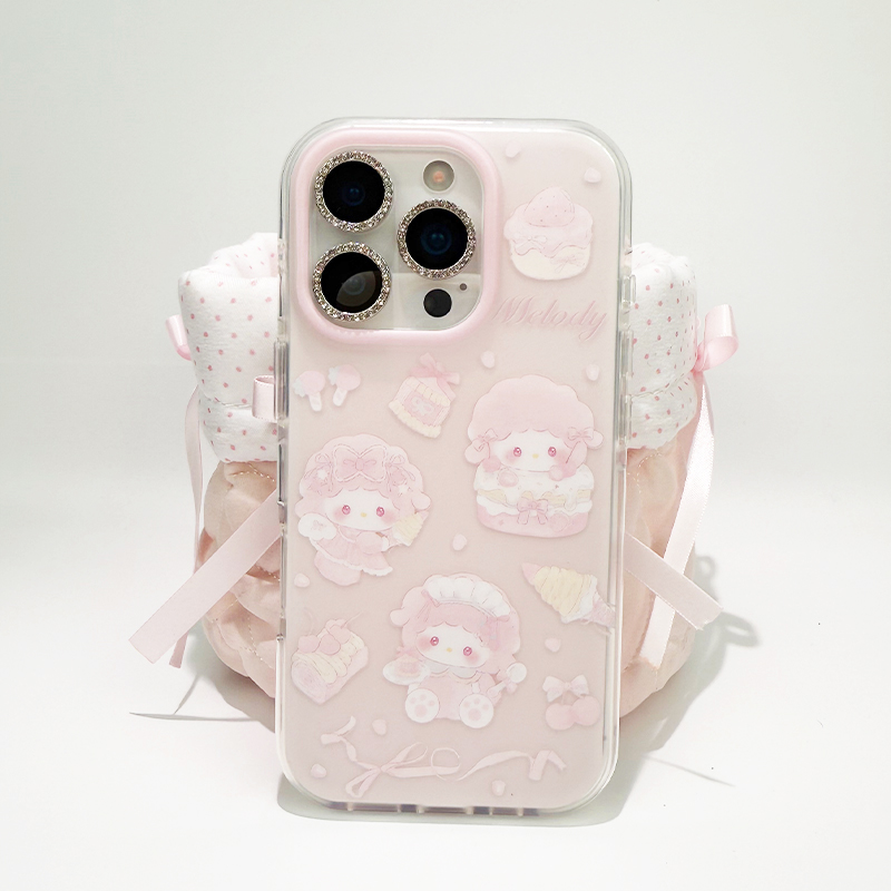 三只甜品小羊适用于苹果手机壳imd双层17pm可爱少女