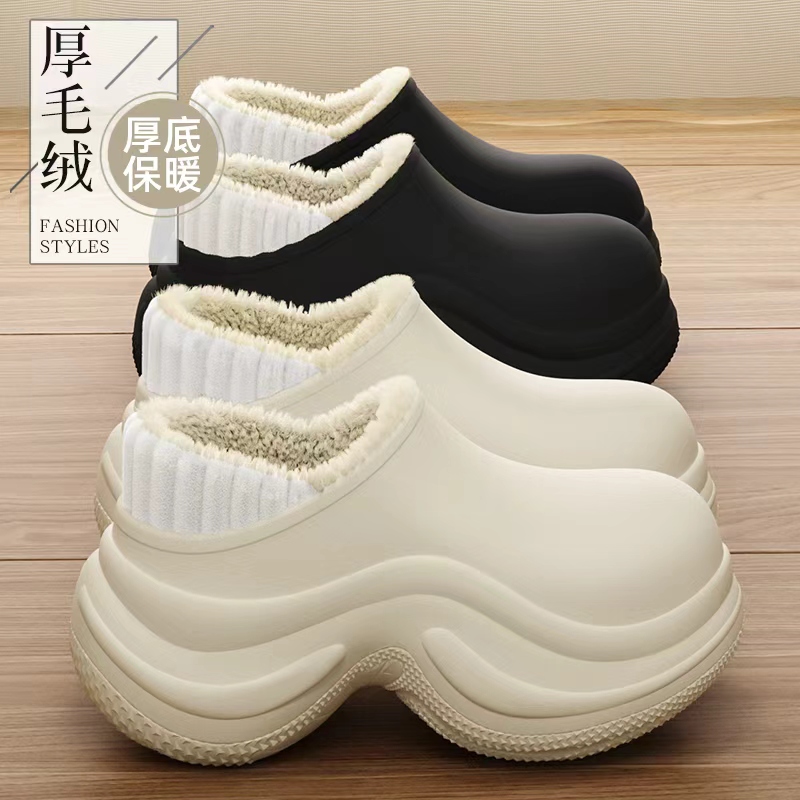 包跟棉拖鞋女士冬季2025新款时尚加绒保暖加厚可外穿厚底棉鞋女款