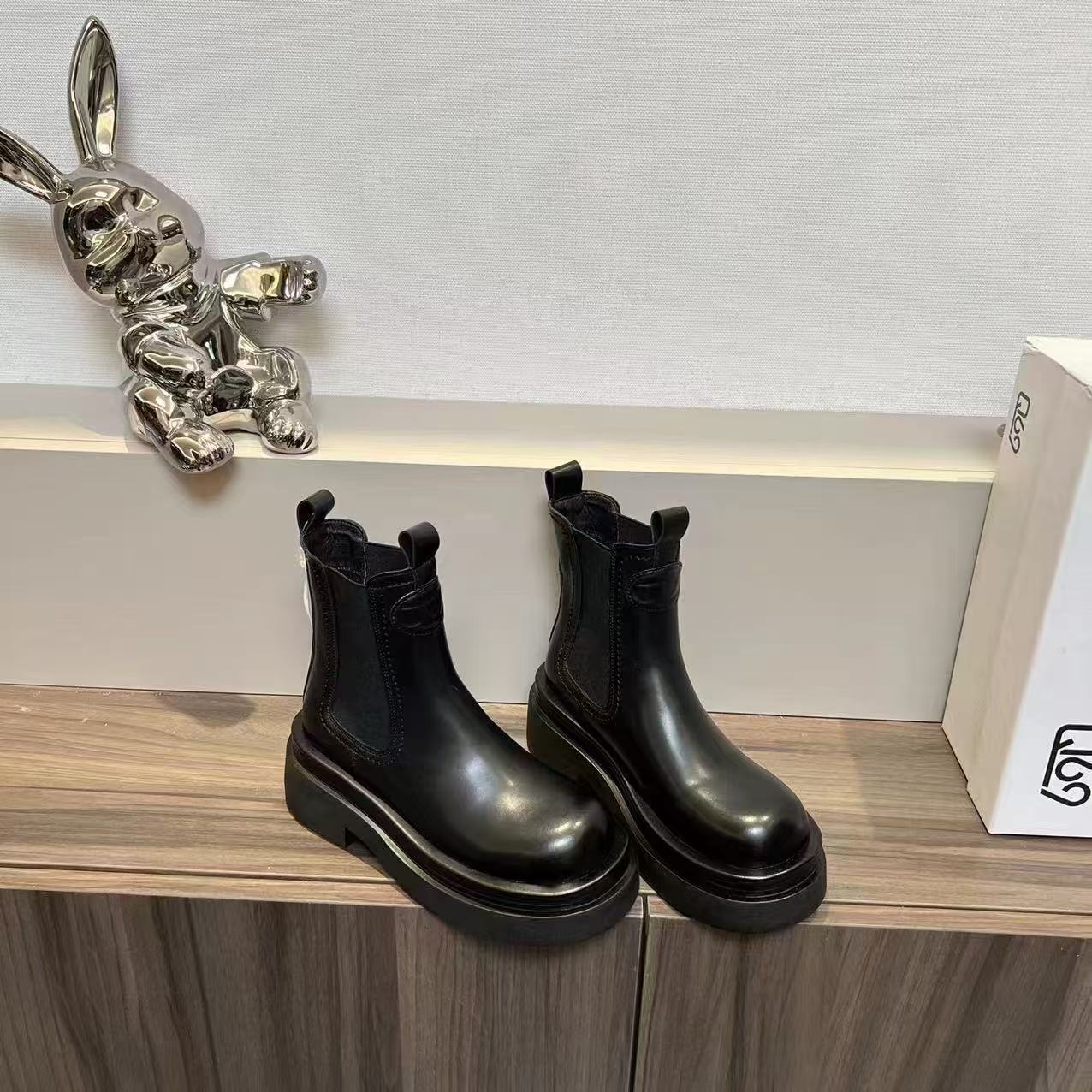 80801-2真皮厚底增高烟管靴女