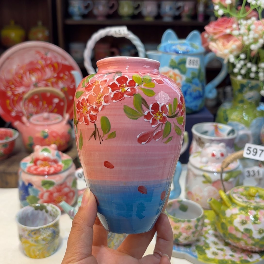 暖*?景德镇手绘高温釉下彩陶瓷茶具