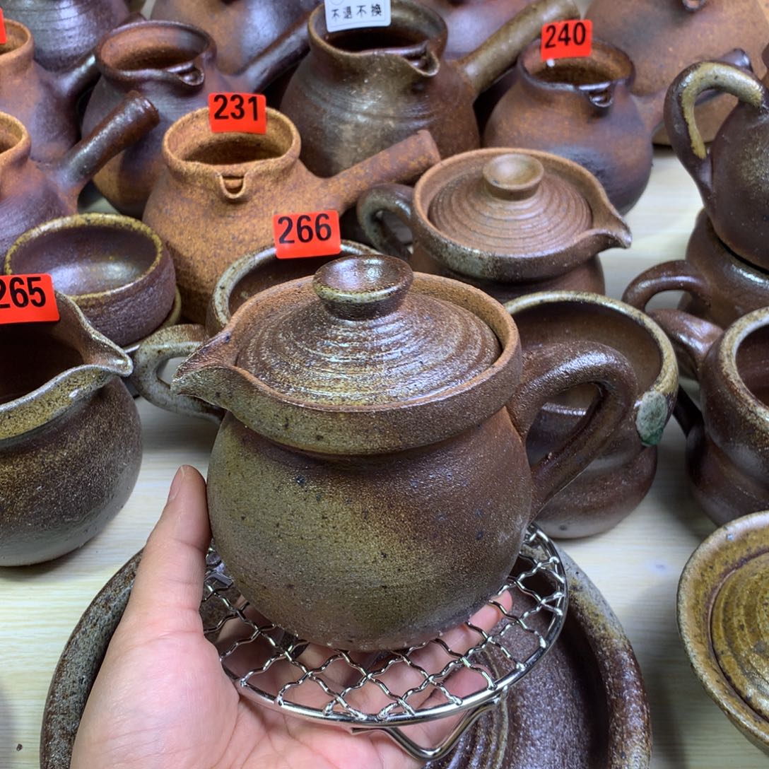 爱*人柴烧粗陶公道杯一物一拍400毫升左右