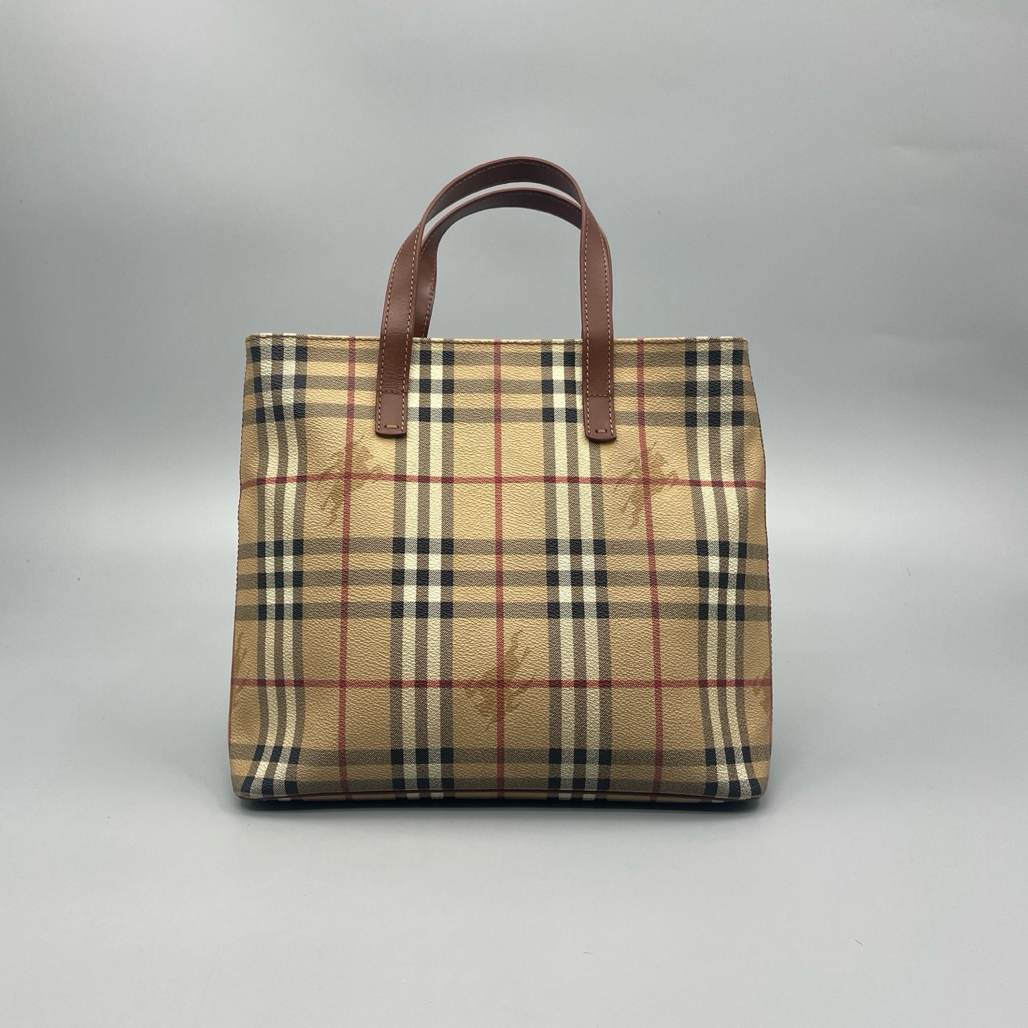 95新 BURBERRY/博柏利 战马格纹托特手提单肩包 尺寸29*26 A3792