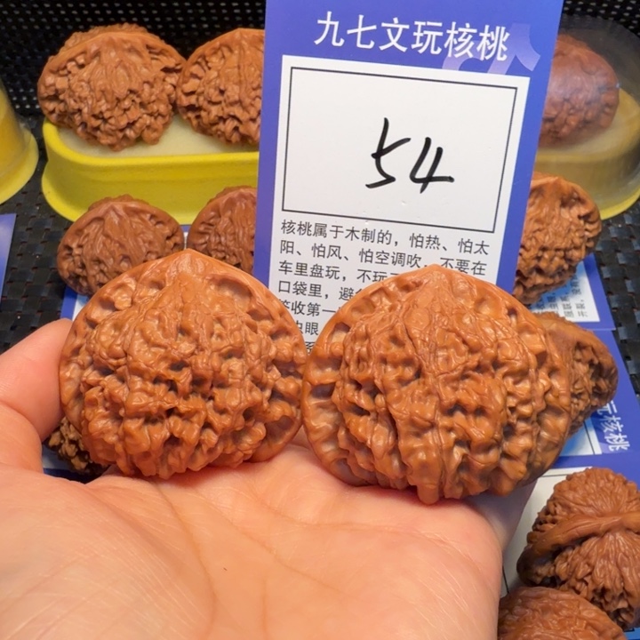 文玩核桃把件54官帽50