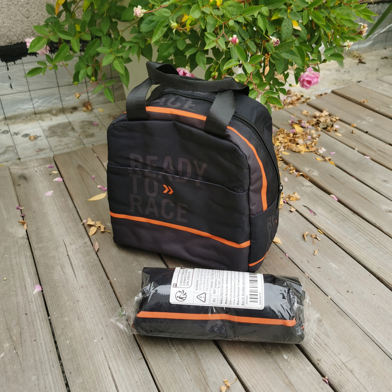 黑橙色便当包手提保温袋冰包收纳袋午餐包