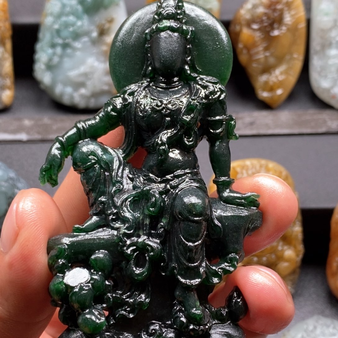 定制翡翠未镶嵌海****人翡翠