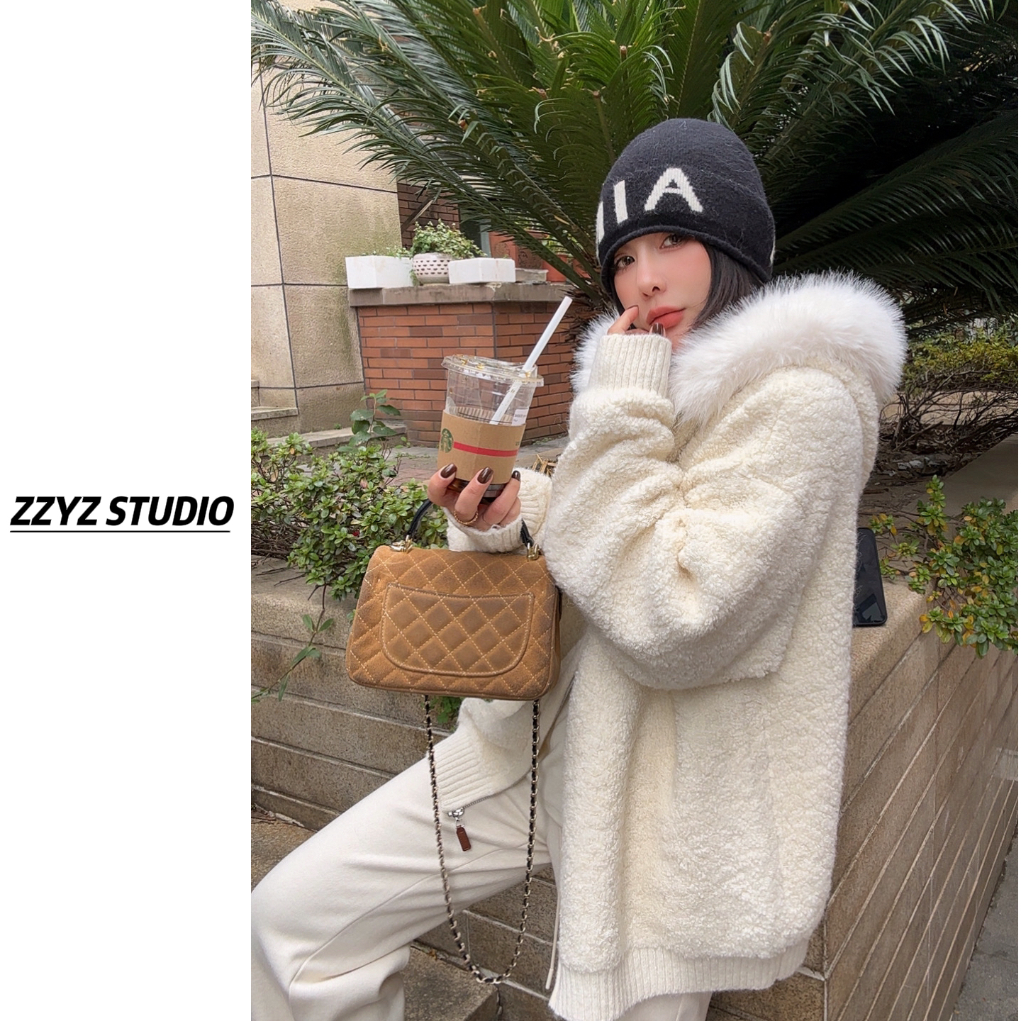 【ZZYZ】“暮蔼云团”本期主推！！奶呼呼高克重可拆卸毛领毛衣开衫