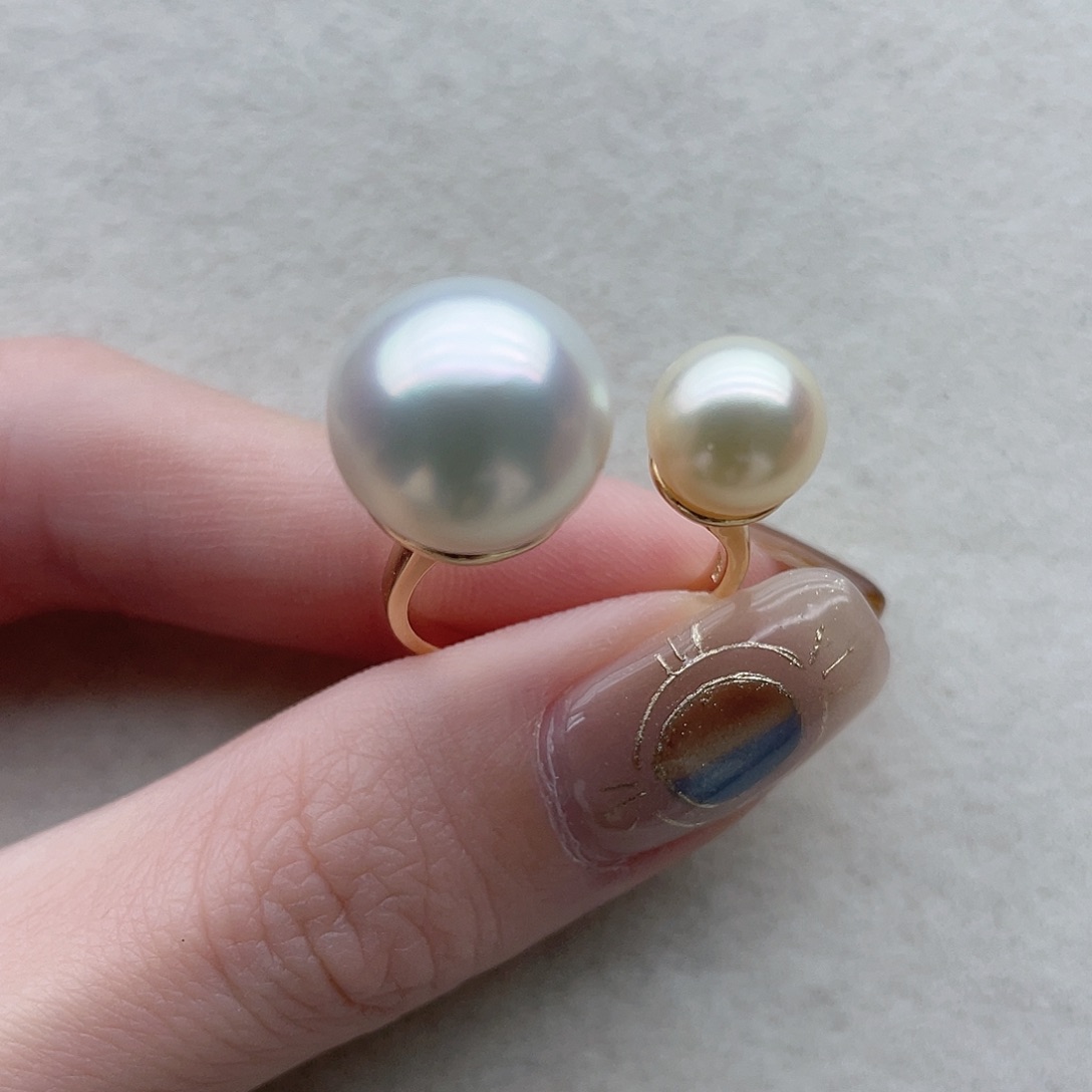 银S925镶嵌海水珍珠戒指40