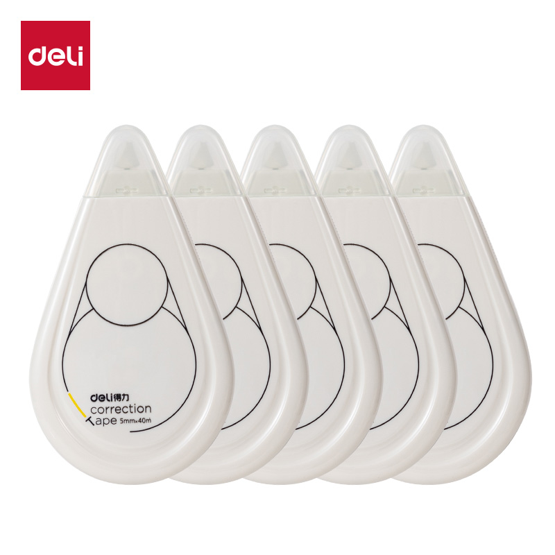 得力修正带71544F即白系列水滴造型修正带