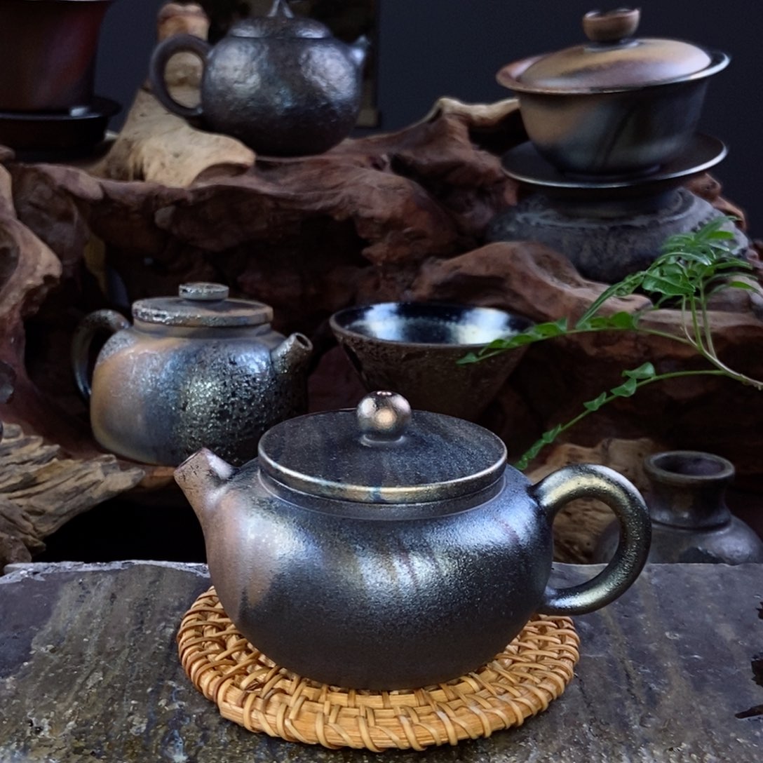 建水紫陶柴烧茶具