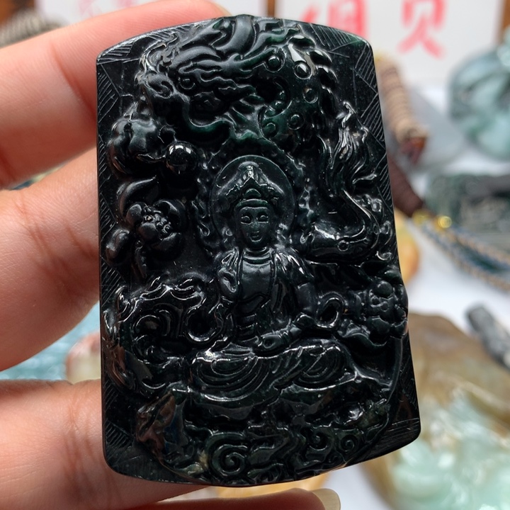 翡翠颈饰未镶嵌保真天然A货翡翠