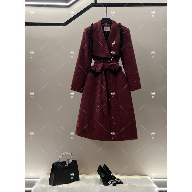 【静】秋冬气质小香风设计师中长款羽绒服蓝色轻奢女 QD-2025653