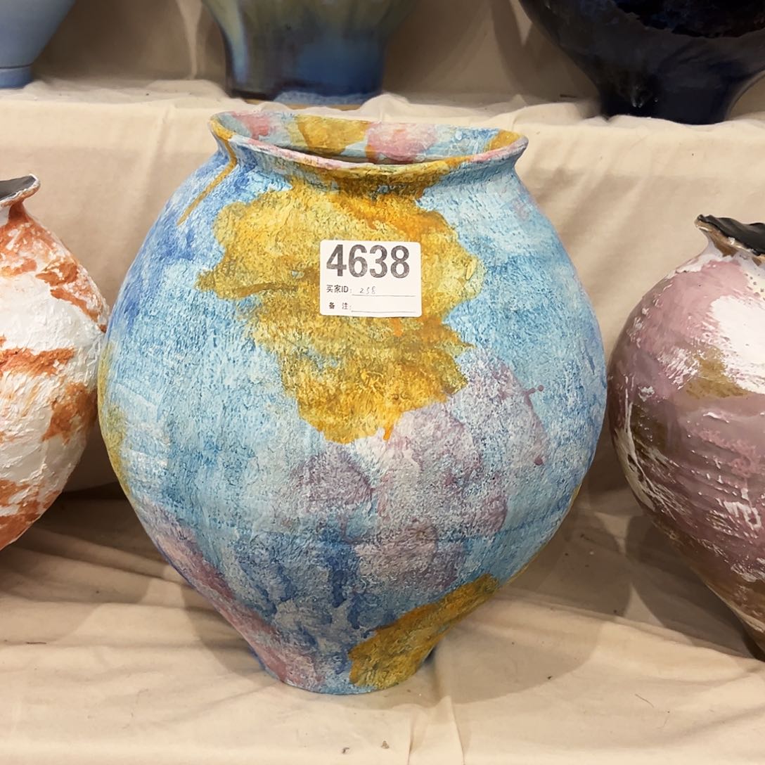 瓶4638高34口13×14陶瓷花瓶无孔