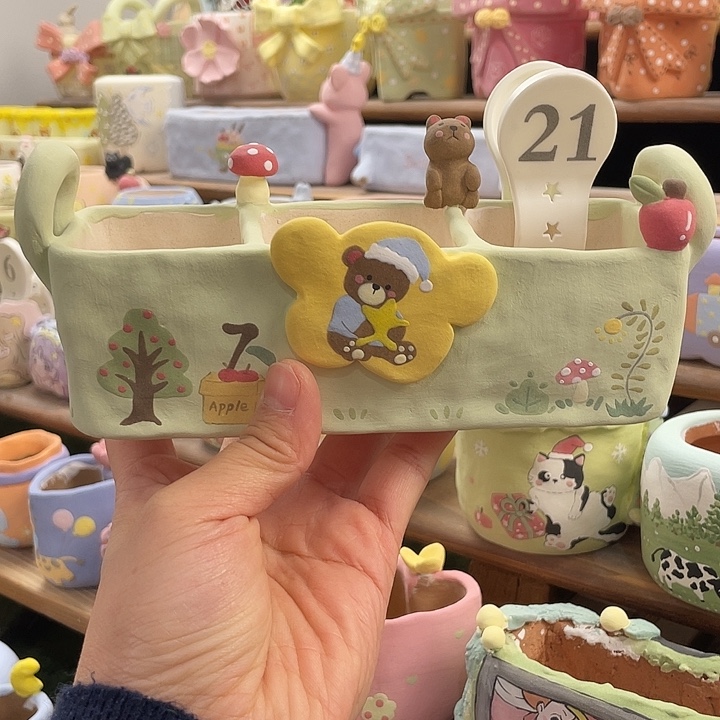 21…..手工手绘花盆