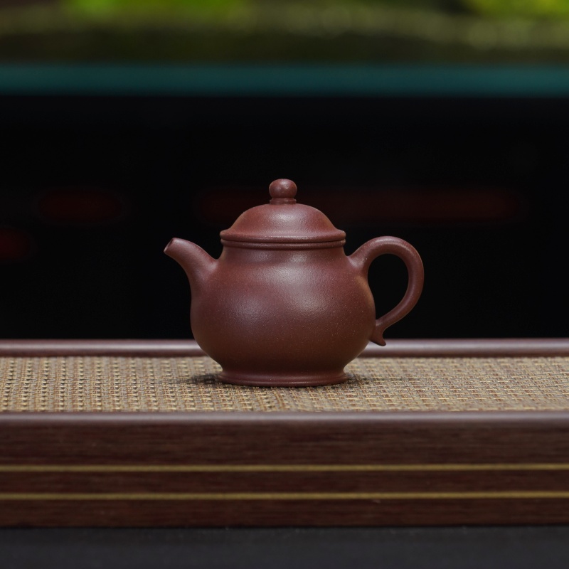 WQC全砂底槽青[高潘壶150CC]宜兴黄龙山原矿手工紫砂壶
