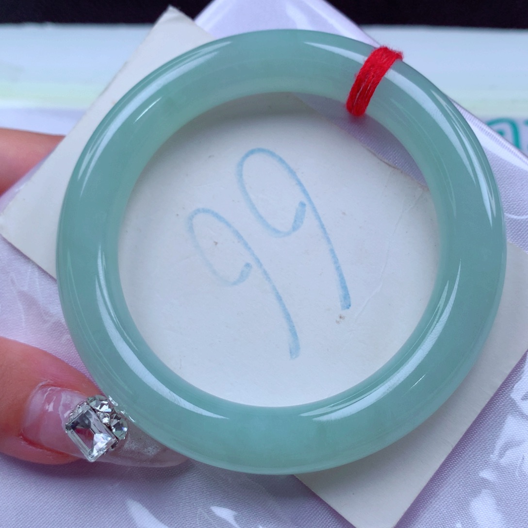 翡翠手镯未镶嵌天然缅甸翡翠A货手镯 66号