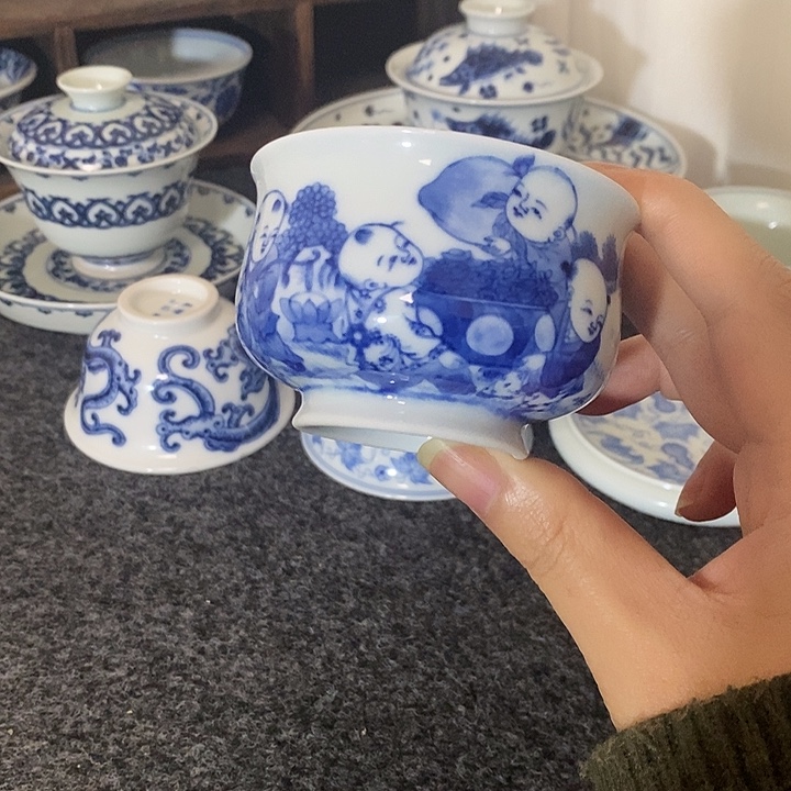 瓷招财进宝童子主人杯