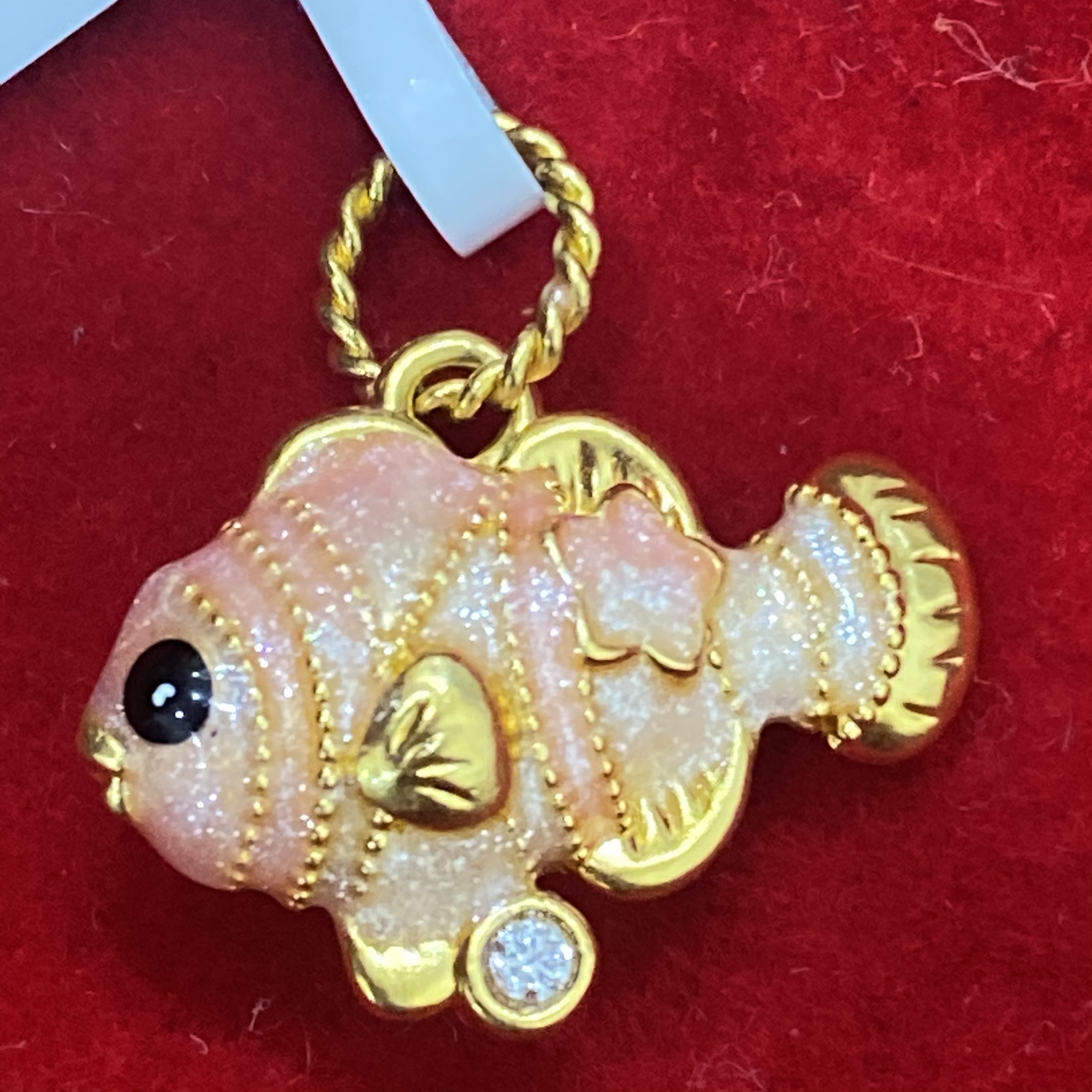 【莹莹专享】足金999 小金鱼（粉）ZP 0.77 纳金添喜