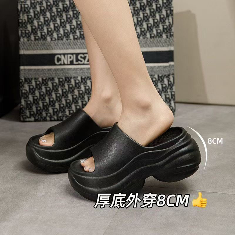 【微瑕疵】小个子专属8.0cm增高厚底凉拖鞋女夏季新款室内居家外穿