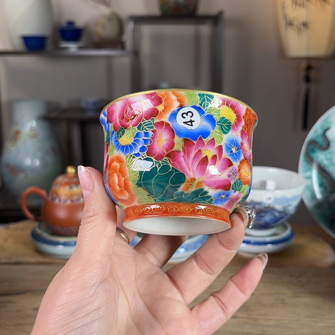 杯景德镇陶瓷柴烧多人