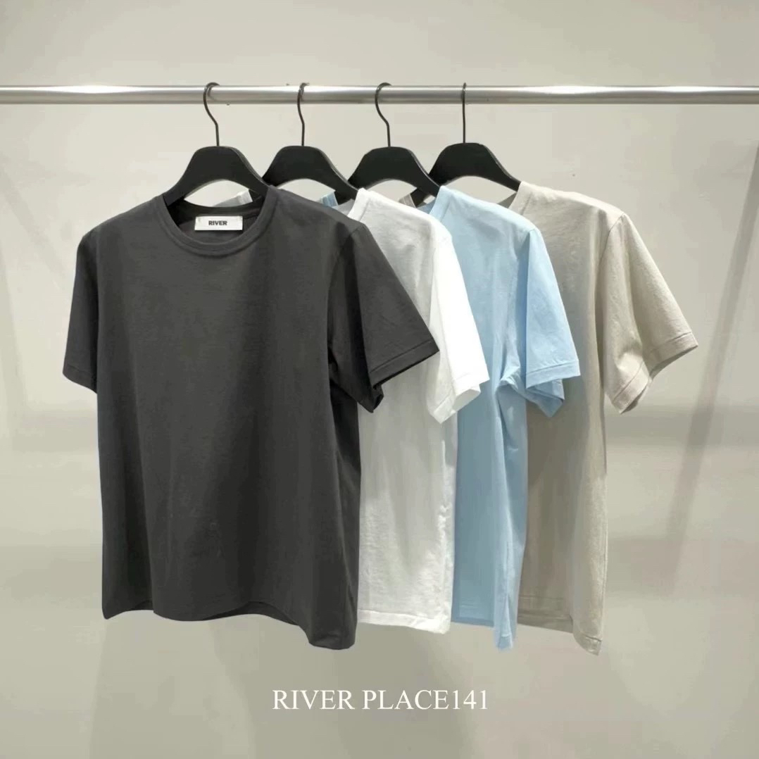 River 现～纯色简约圆领短袖净版T恤（干洗