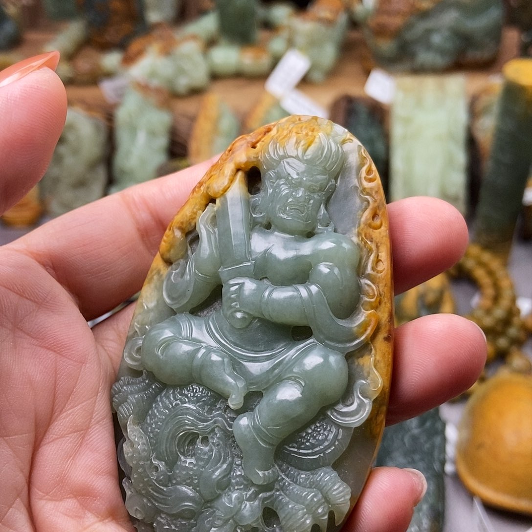 岫岩河磨玉（透闪石质玉）挂坠未镶嵌佛****