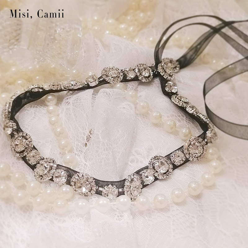 Misi,Camii时尚编织超仙丝带边choker网红百搭洛丽塔公主甜美配饰