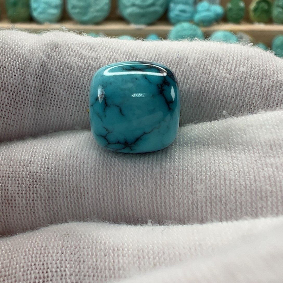 未镶嵌绿松石老型珠12.1x11.8mm