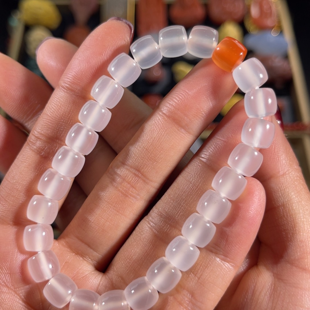 玛瑙/玉髓荔枝冻单圈8未镶嵌