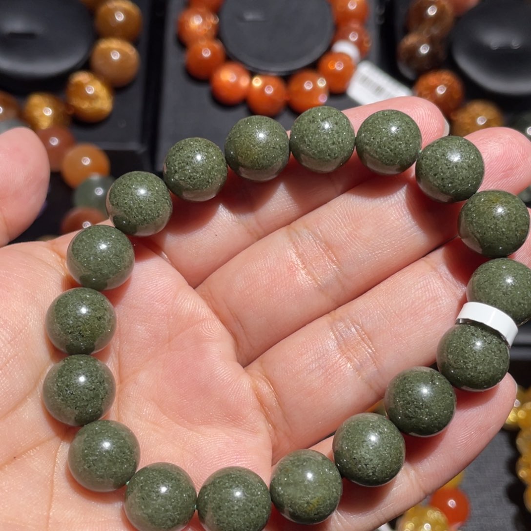 水晶手链未镶嵌绿幽灵满盆11mm