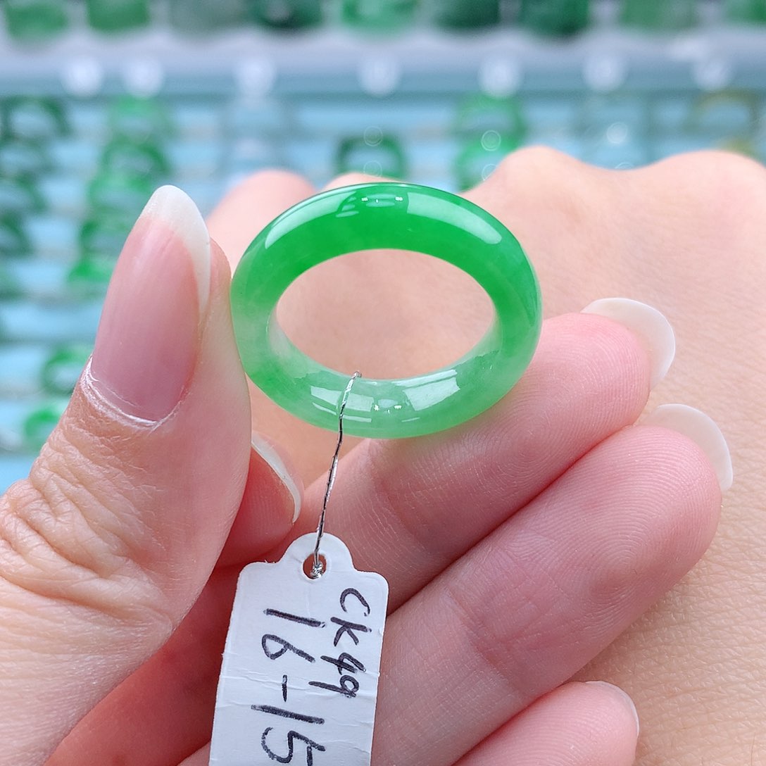 翡翠戒指未镶嵌缅甸翡翠A货