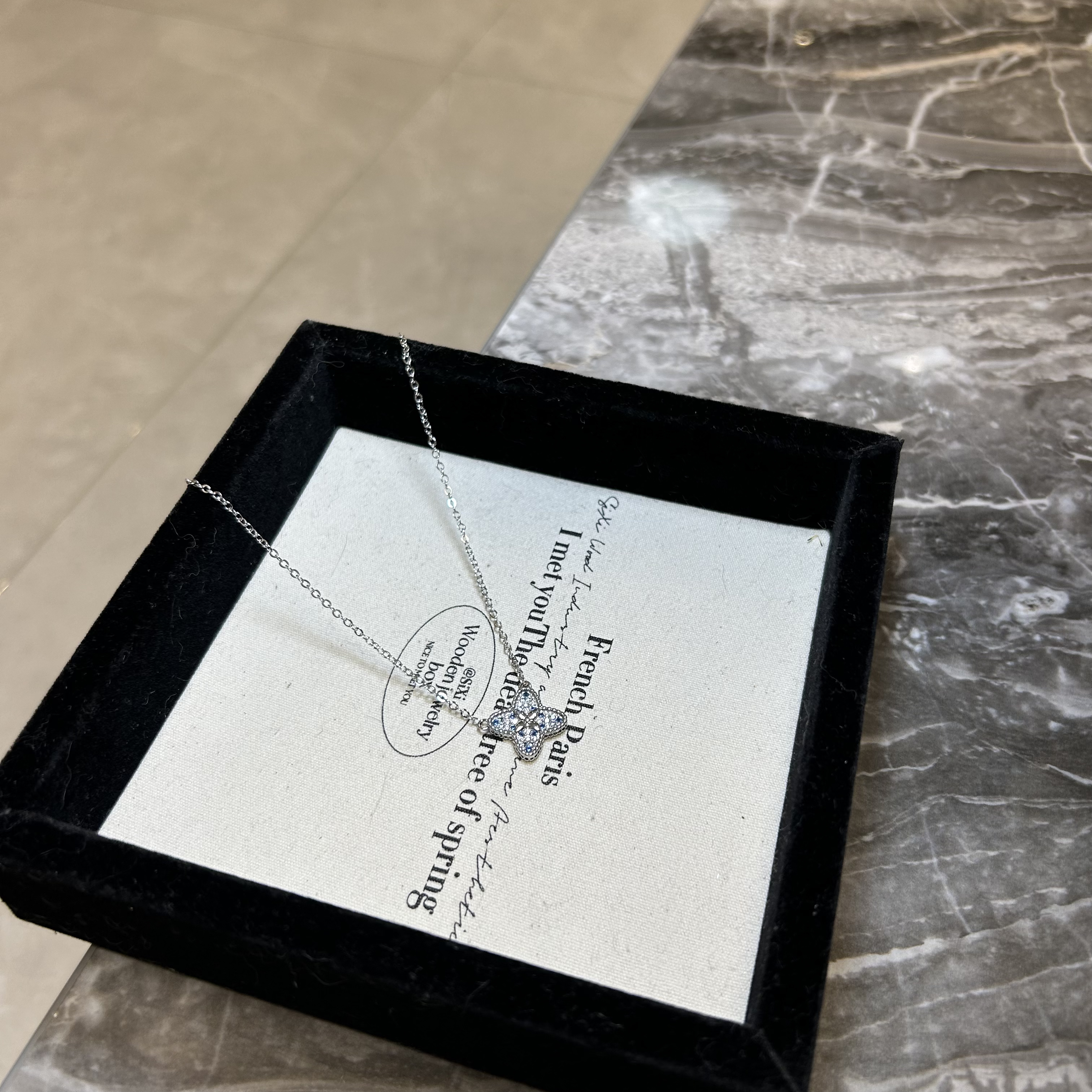 铜合金项链 双花花项链XL4083