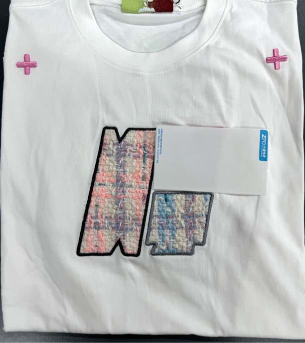 ns贴皮刺绣T恤短袖