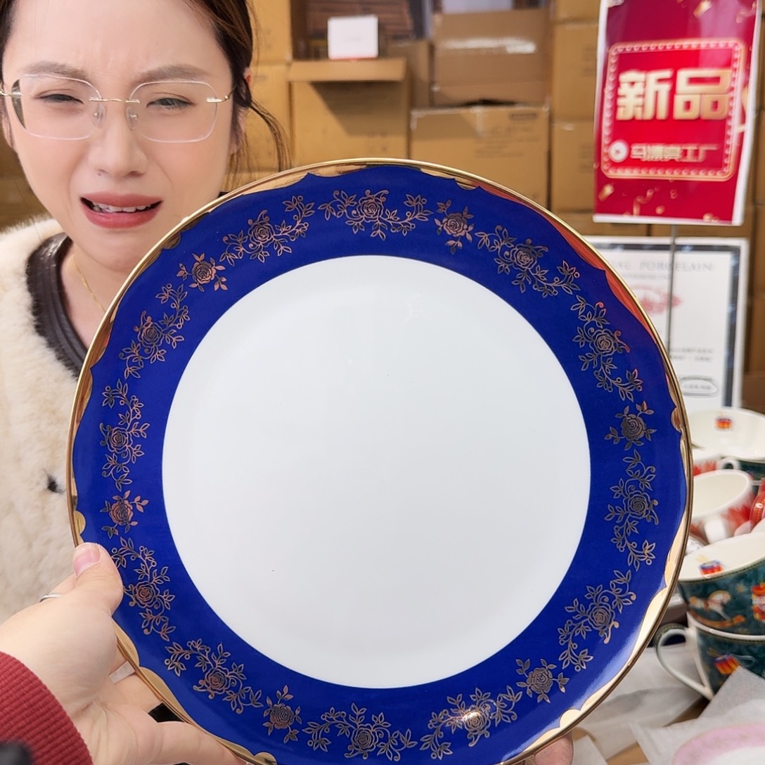 骨瓷高骨10.5英寸平盘27cm一个外贸骨瓷