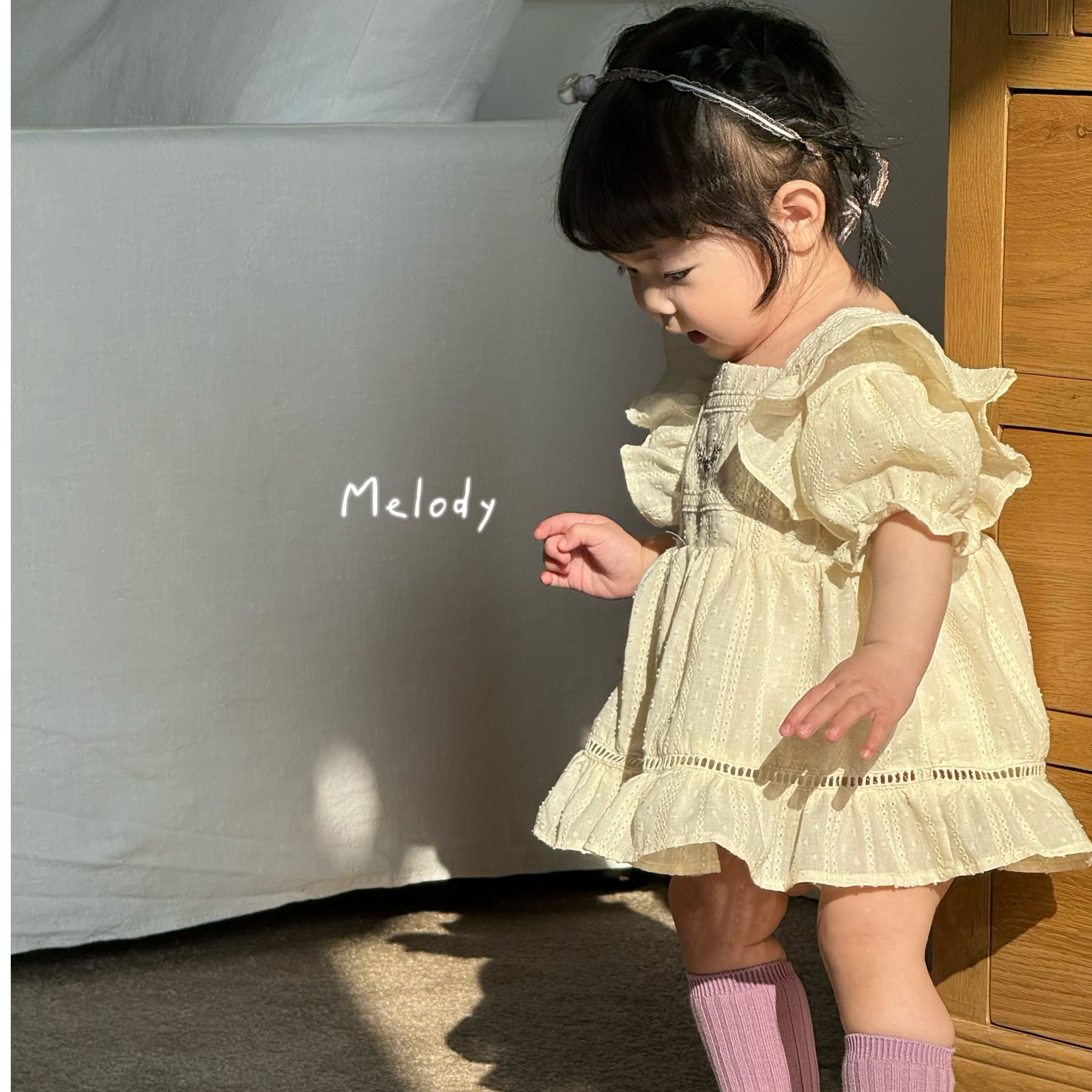 【NO退NO换】欢宝3店-Melody-2025夏-编码0240-Mld76012-刺绣连衣裙