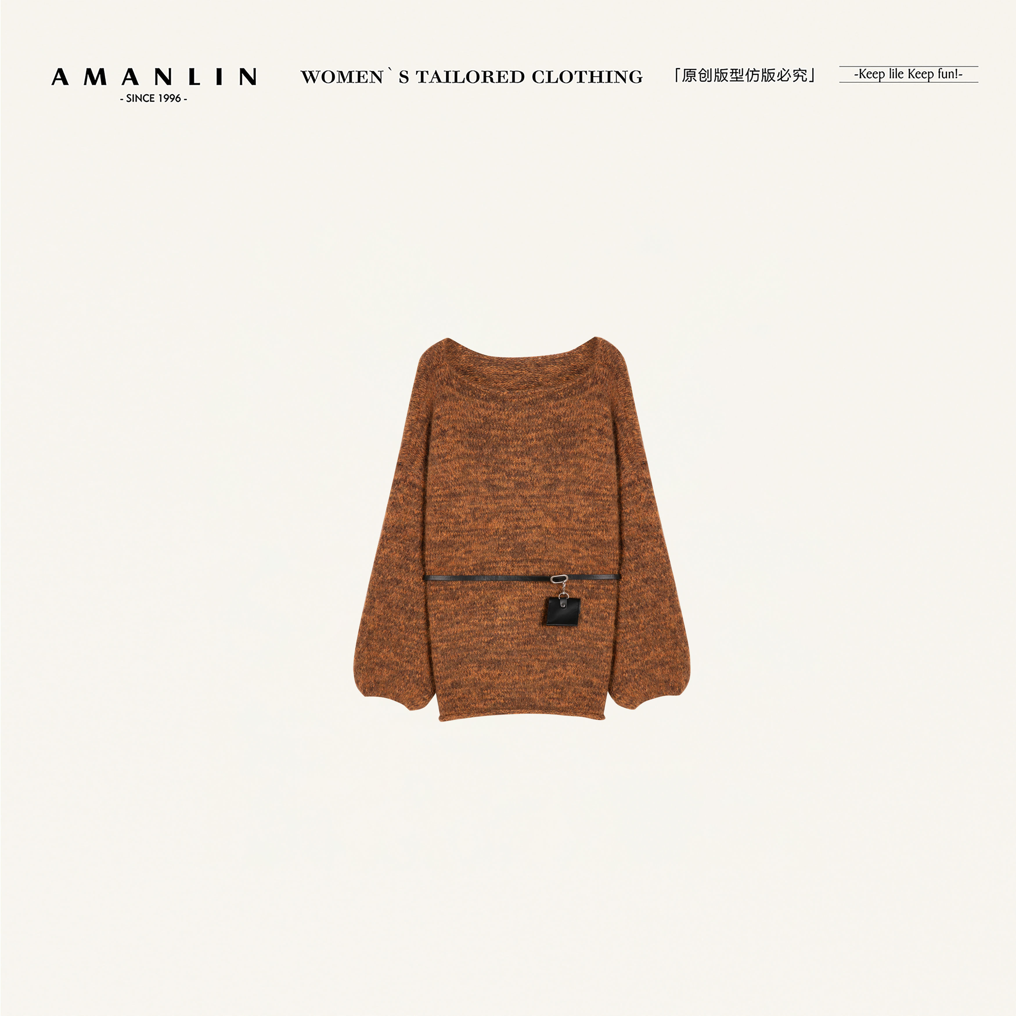 AMANLIN/阿谩琳琥珀流光上衣Y602376