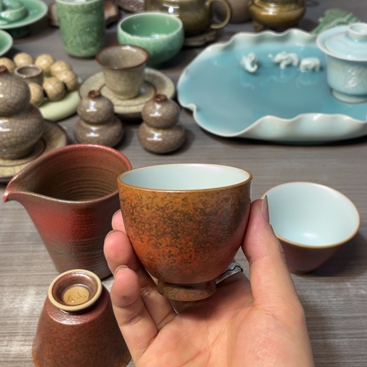 周有斌 枫林醉影 鸡心杯