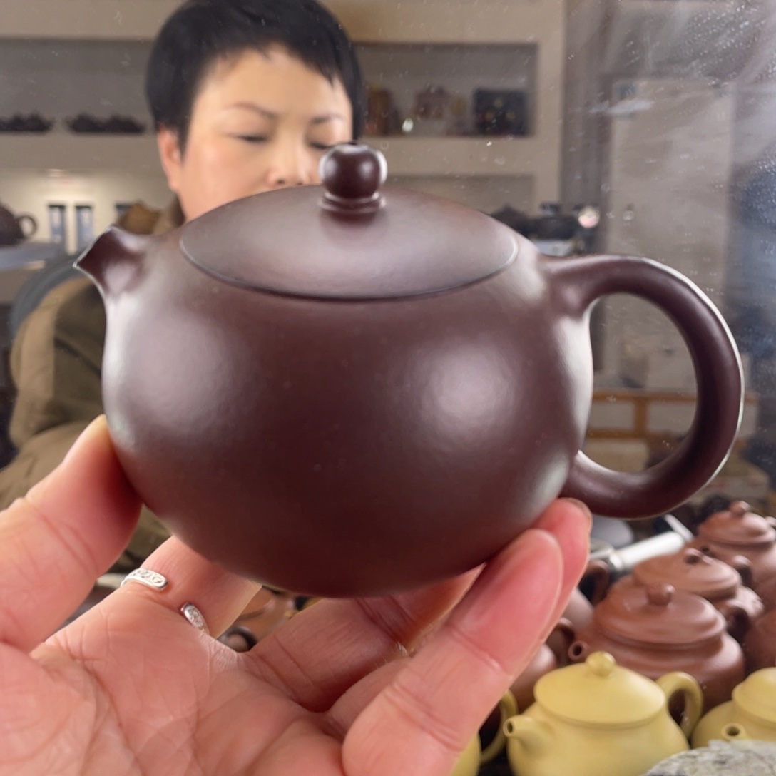 茶壶紫砂大水潭底槽清手磨料河豚西施200cc