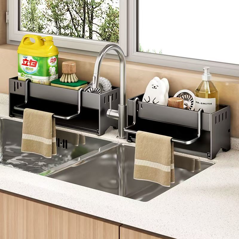 钢丝球收纳架神器海绵水池沥水架龙头洁精厨房洗碗抹布置物架水槽