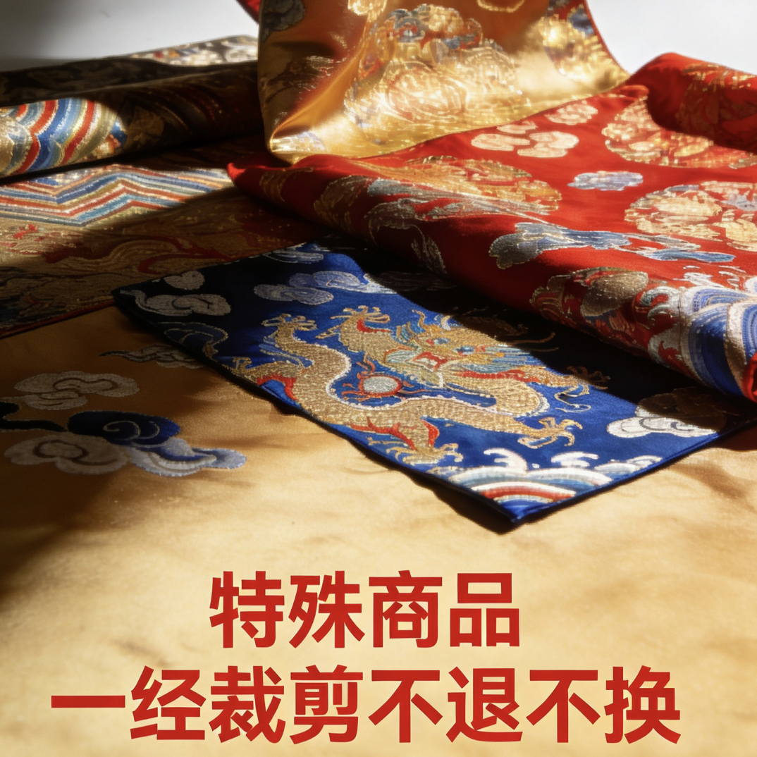 丝绸服装时装面料抱枕靠垫织锦马甲国风布料