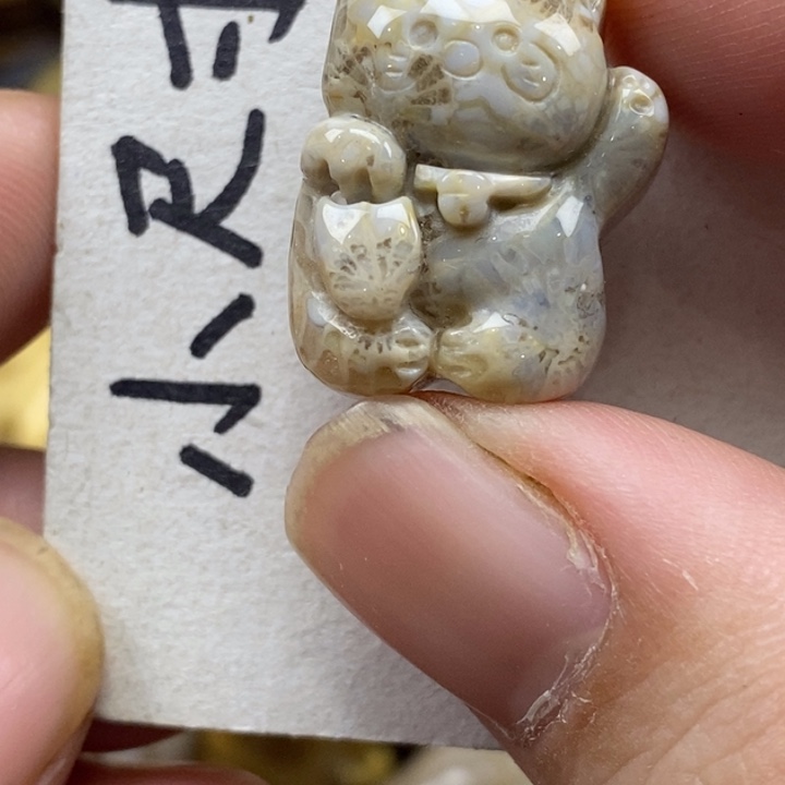 硅化珊瑚（珊瑚玉）未镶嵌颈饰