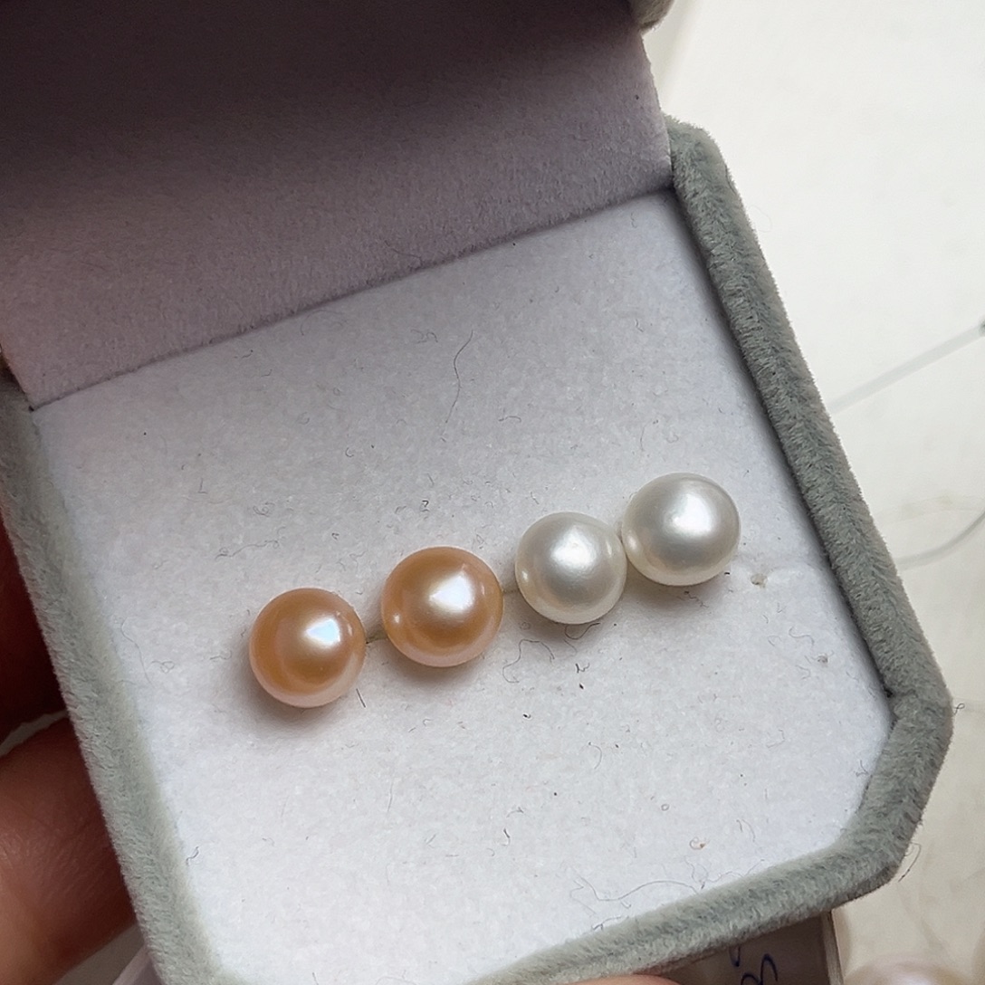 耳饰淡水珍珠银S925镶嵌