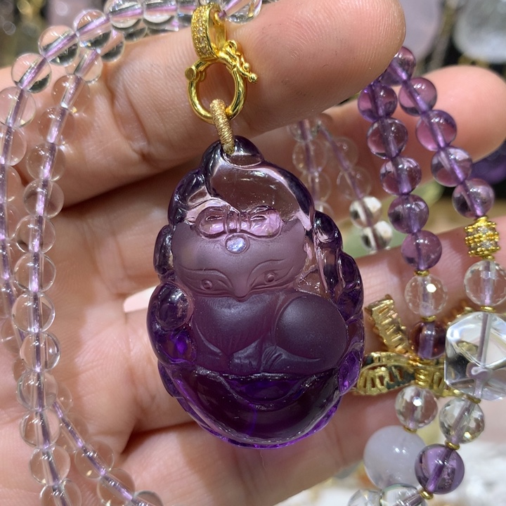 水晶颈饰未镶嵌天然