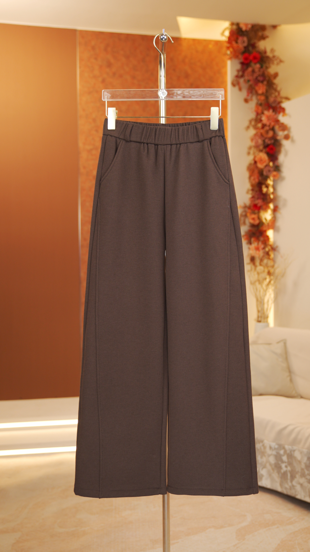 【雪松】•高端立体剪裁 羊毛+蚕丝 秋冬羊毛窄版休闲裤