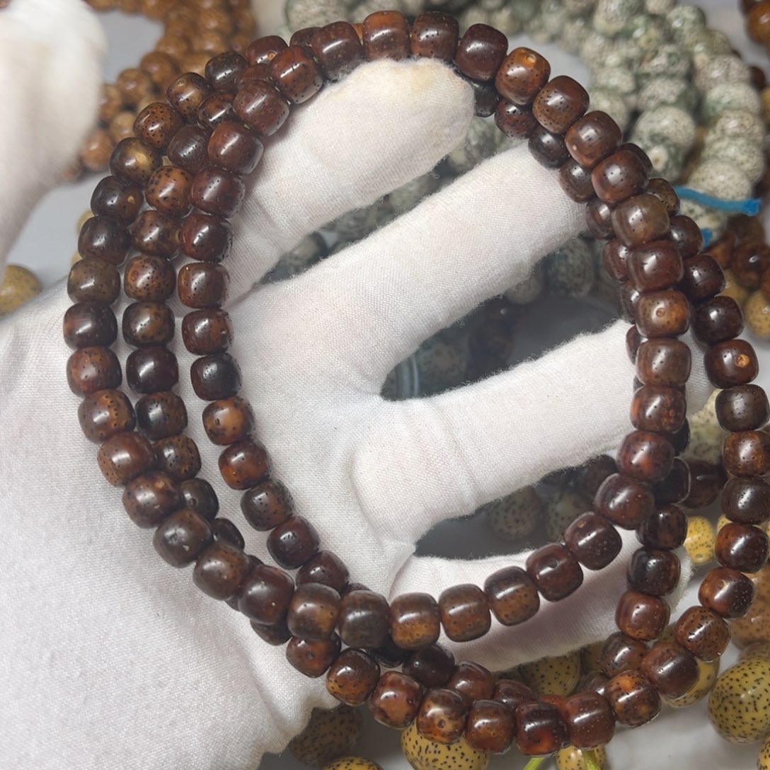 星月菩提吊坠87赤金玉化老型长串